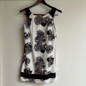 Ann Taylor Loft Black and White Floral Dress